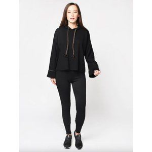 NWT Terez Ponte Bell Sleeve Hoodie & Stretch The Rules Rib Leggings SET Size S